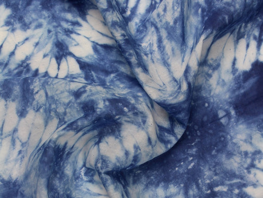 natural indigo shibori fabric at Loom & Stars
