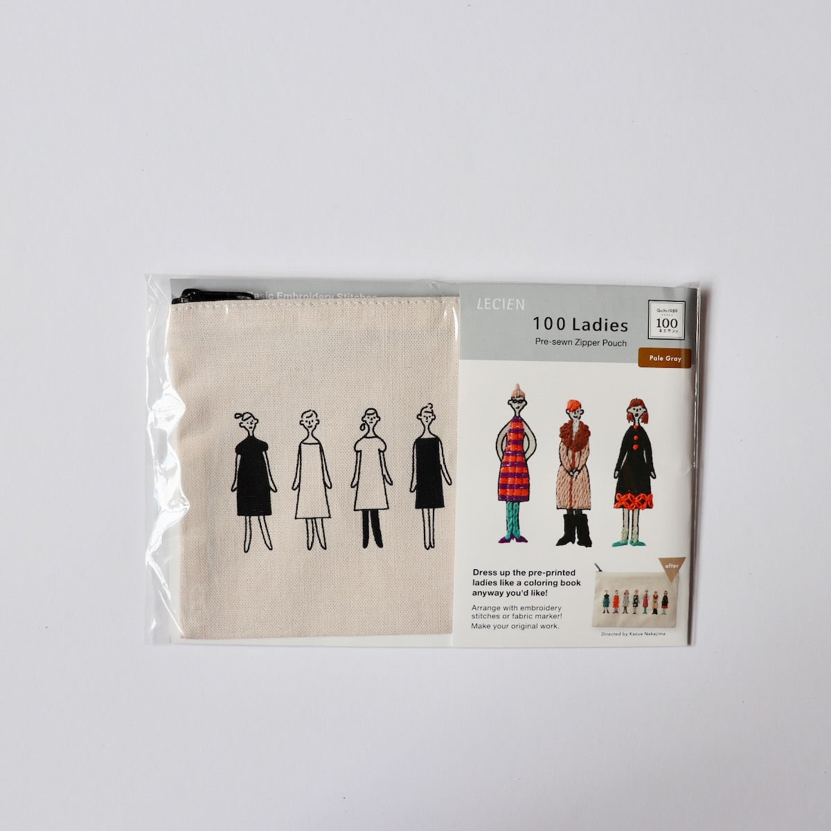 100 ladies zipper pouch to embroider Japanese crafts stitching