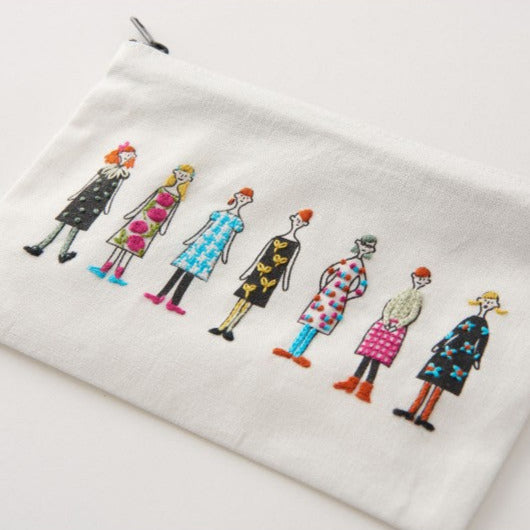 100 ladies zipper pouch to embroider stitching gift