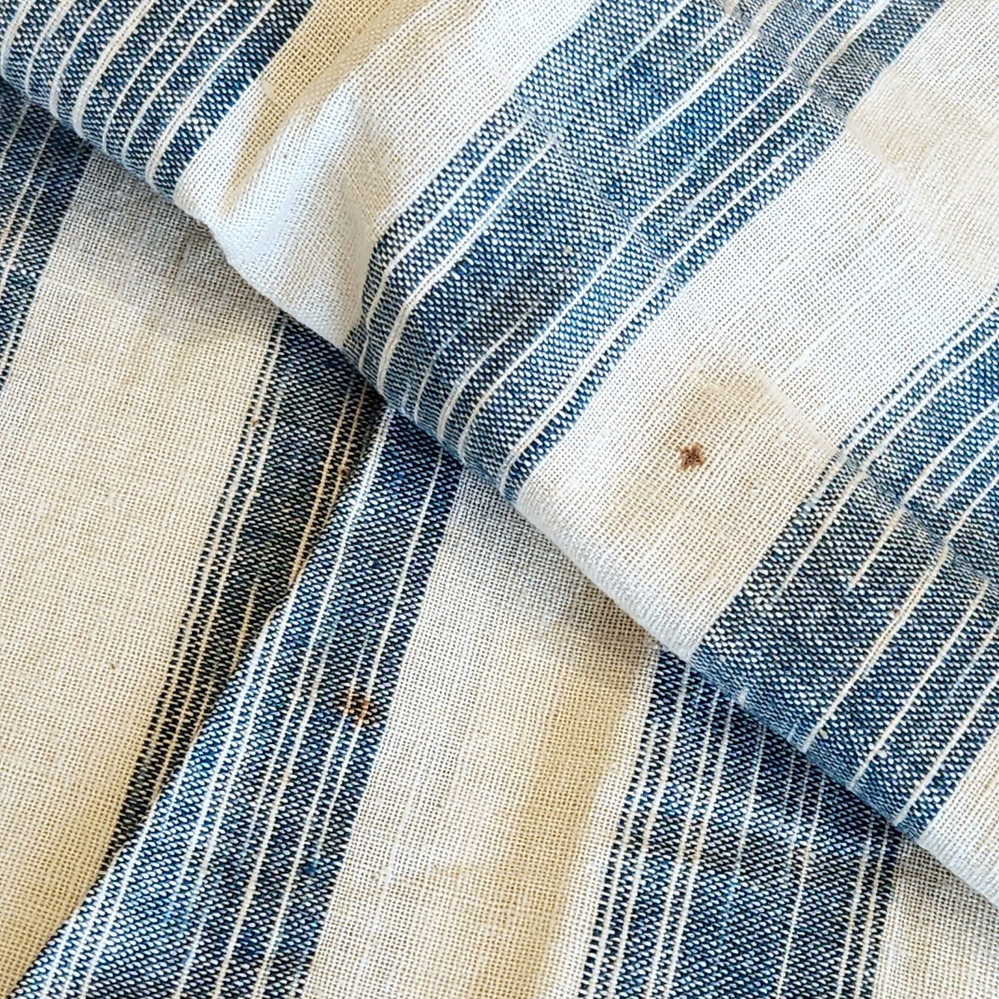 Ocean Stripes Handloom Cotton — 1.4 Yard Remnant