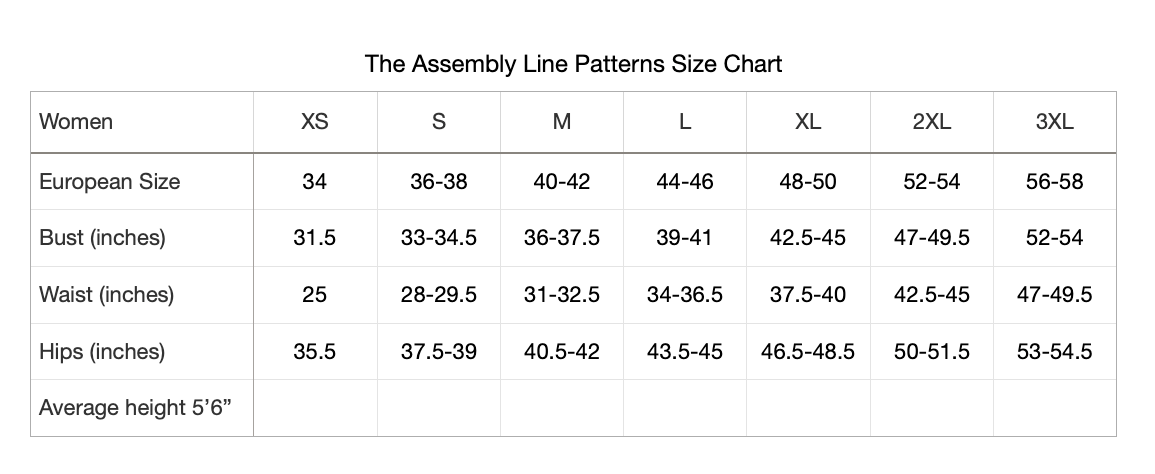 V-Neck Cuff Top sewing pattern by The Assembly Line
