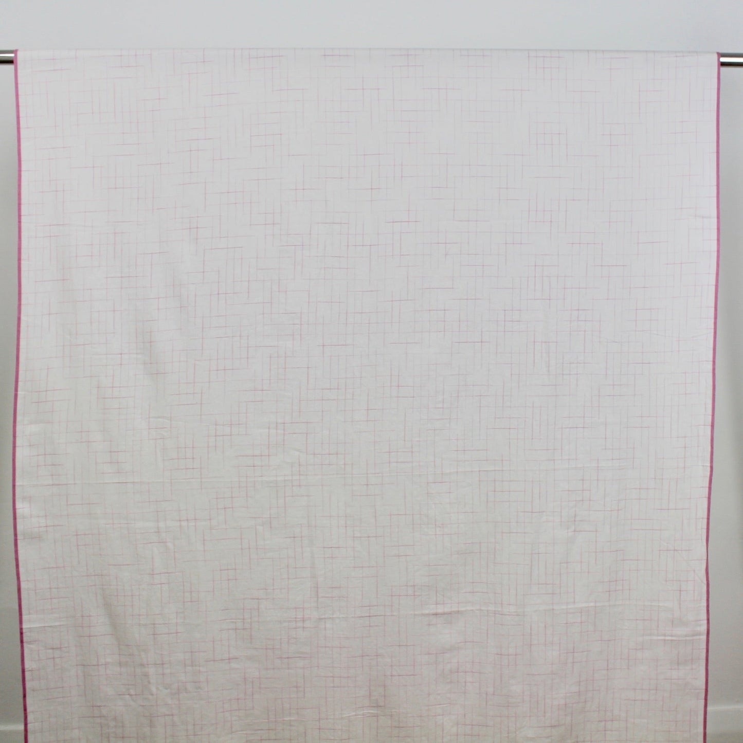 Pink Checks Handwoven Cotton Fabric