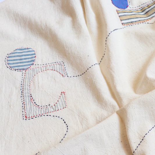Raasleela hand embroidered handloom cotton fabric