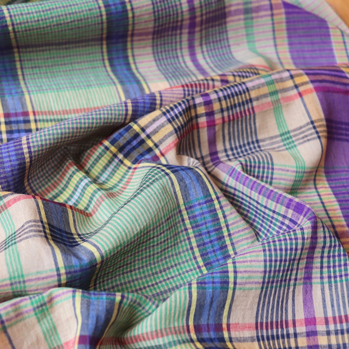 Swatch — Plummy Check Handloom Cotton