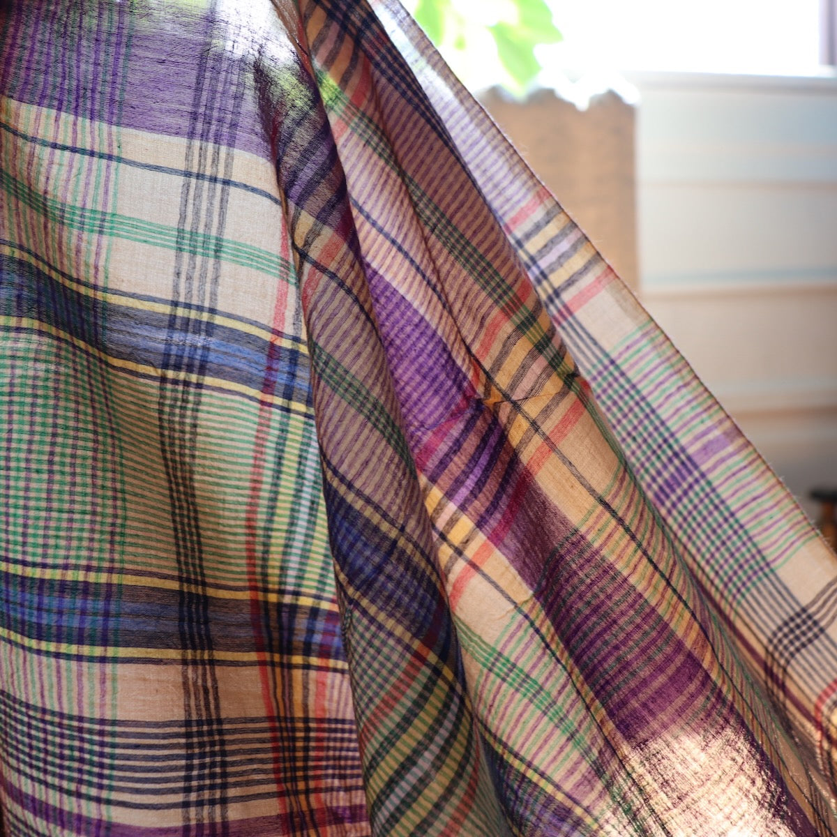 Swatch — Plummy Check Handloom Cotton