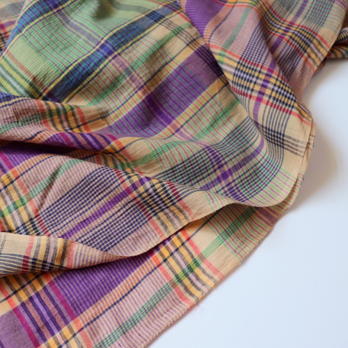 Swatch — Plummy Check Handloom Cotton