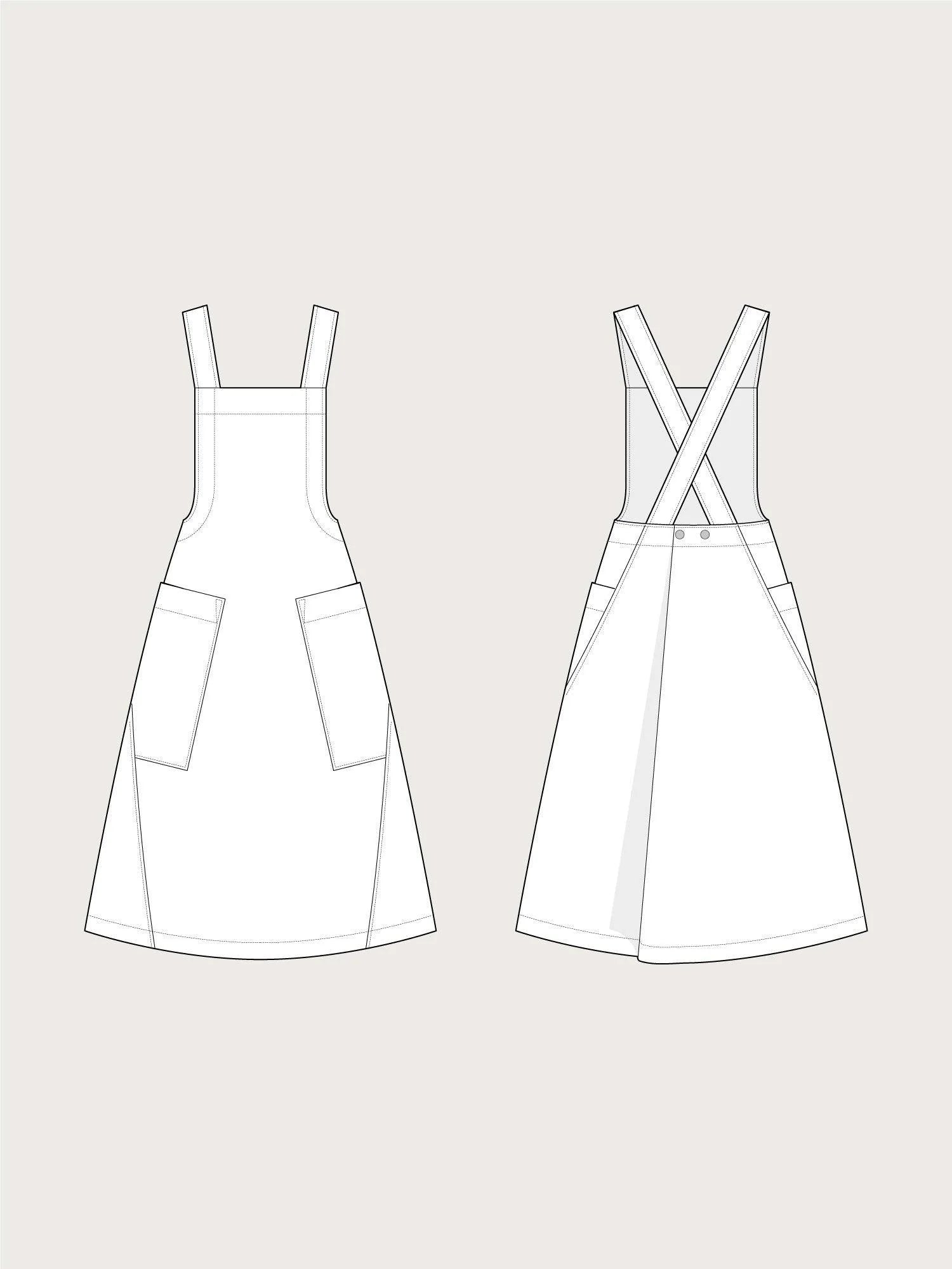 The Assembly Line Apron Dress Sewing Pattern Loom and Stars The Assembly Line Apron Dress Sewing Pattern Loom and Stars