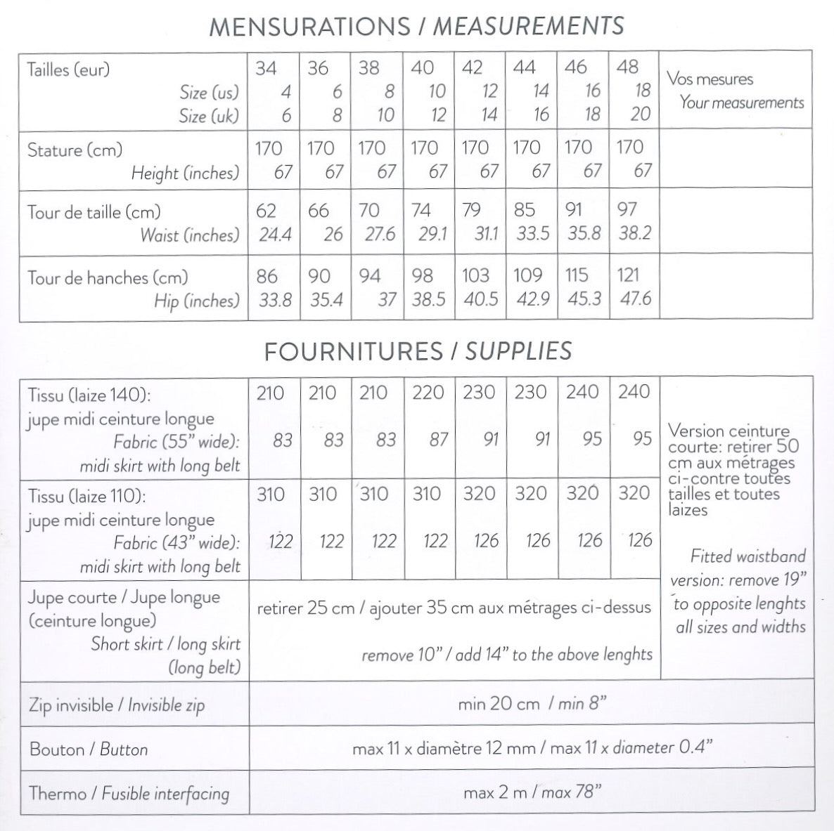 arpege skirt sewing pattern by atelier scammit