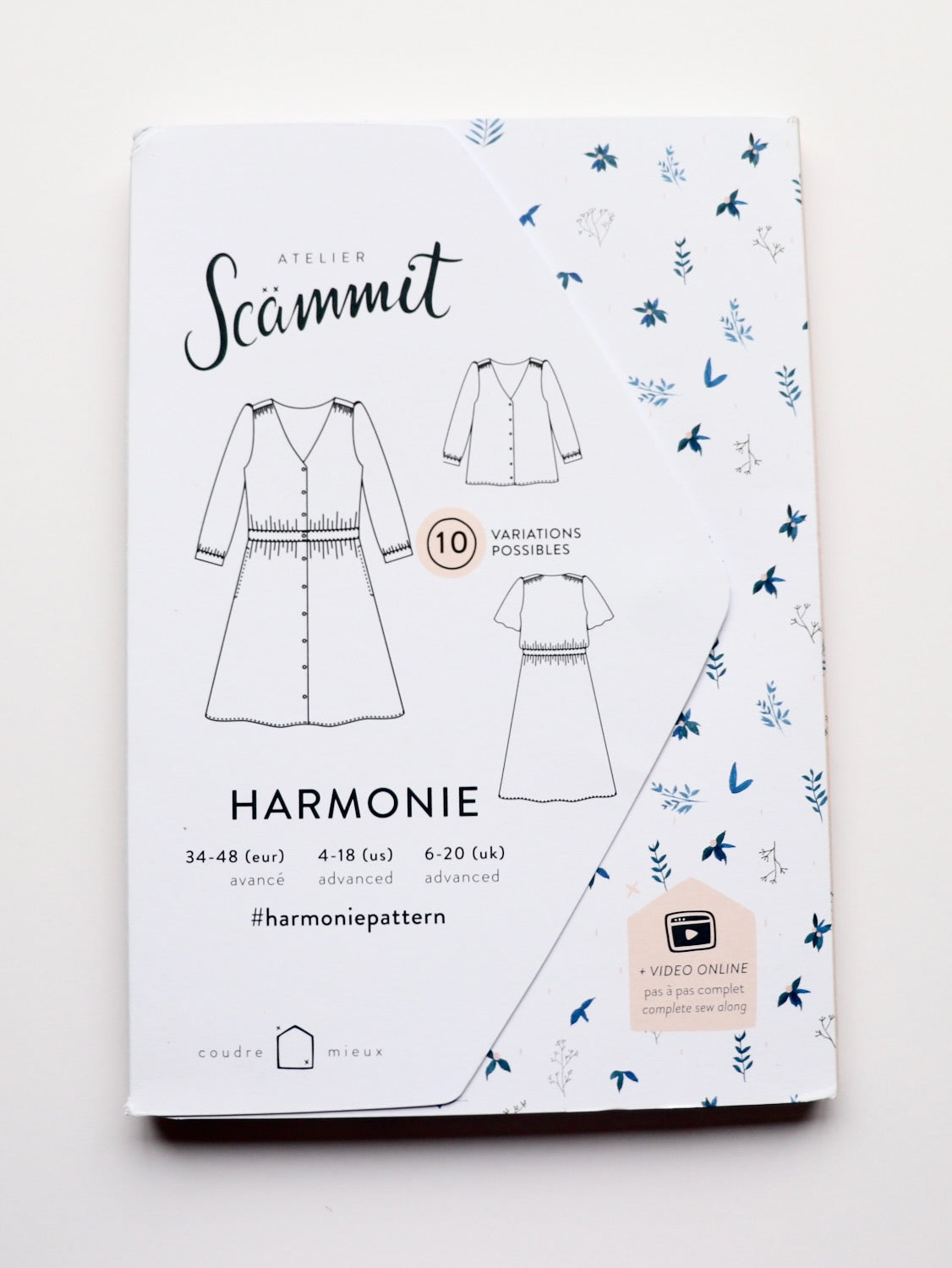 harmonie blouse or dress sewing pattern by atelier scammit