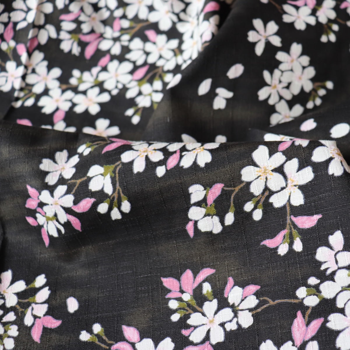 Sakura Cotton Dobby — Black