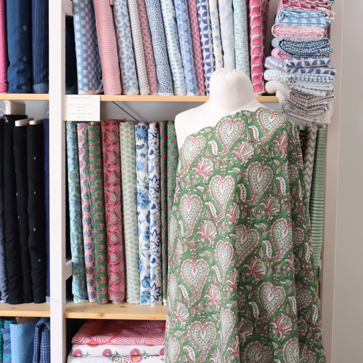 Swatch — Tulip & Paisley Block Print Cotton
