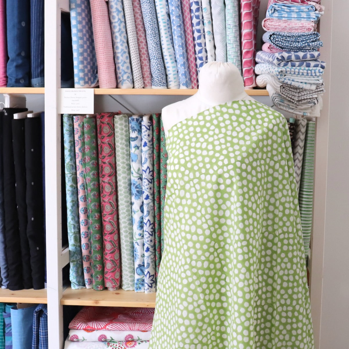 Green Pea Block Print Cotton