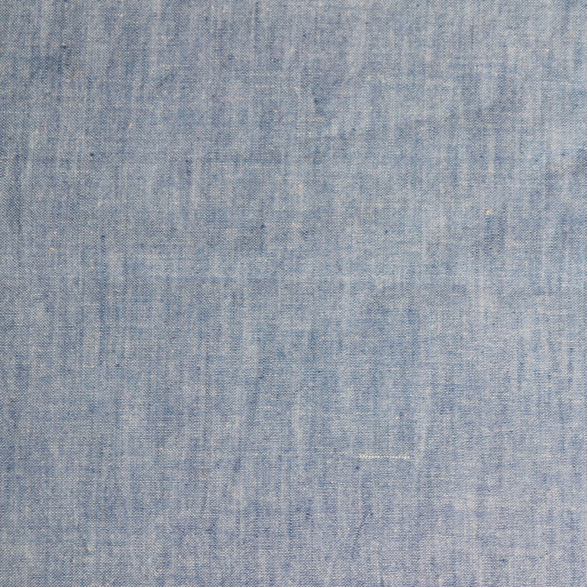 blue cotton chambray fabric handwoven shirting with red selvages