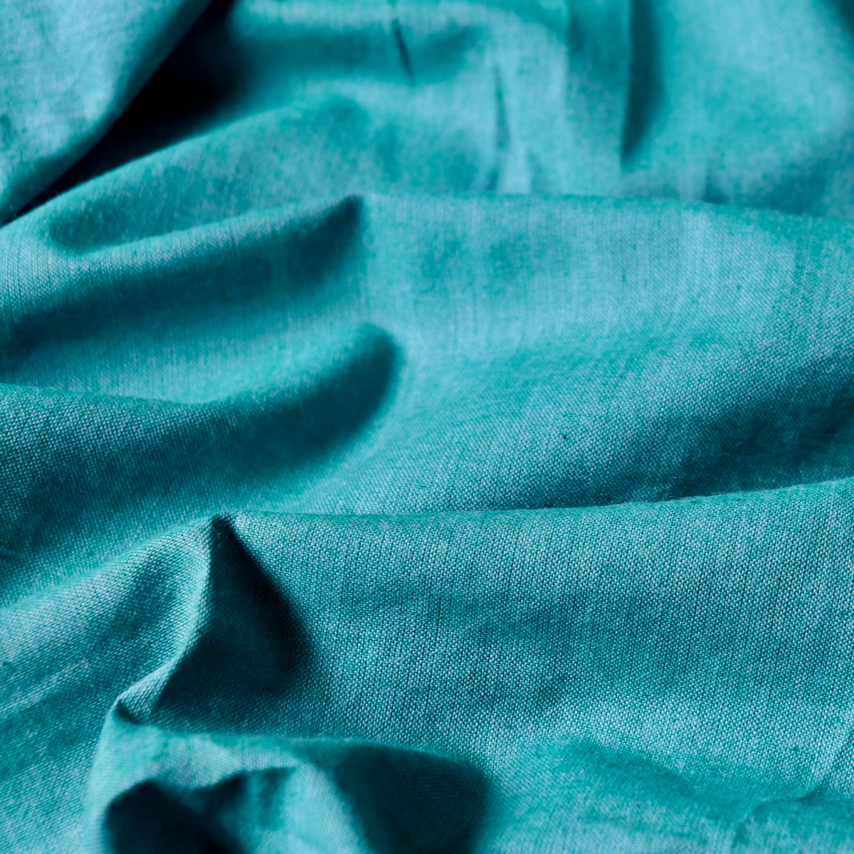 turquoise shot cotton quilting fabric by the yard