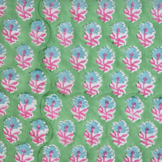 Dancing Sprigs Block Print Cotton