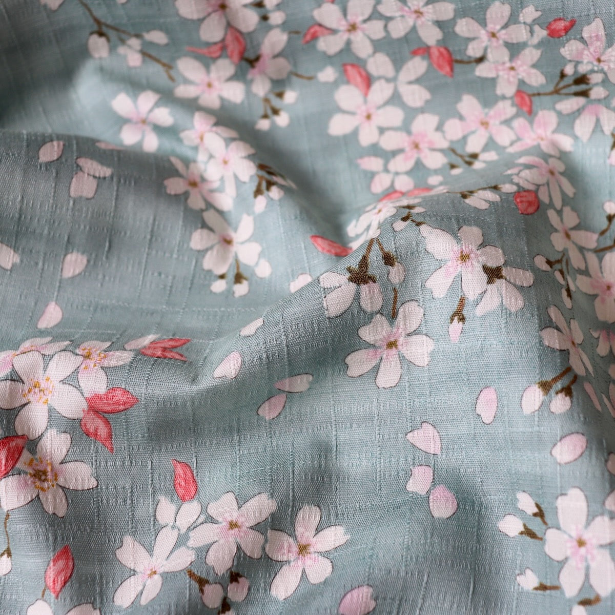 Sakura Cotton Dobby — Blue