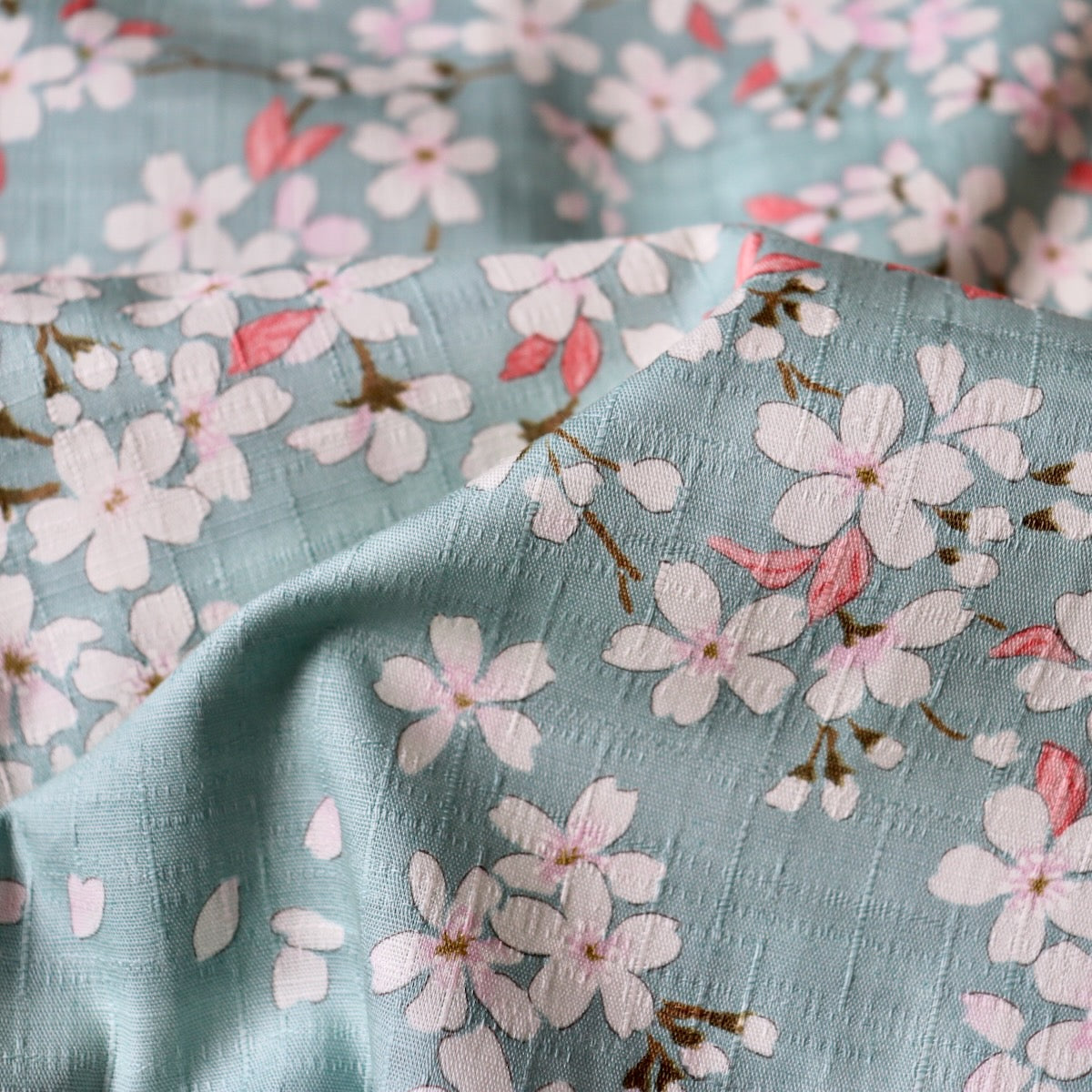 Sakura Cotton Dobby — Blue