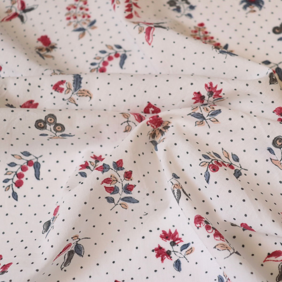 18th century style indian printed cotton for historic costuming, colonial reenactment and cosplay