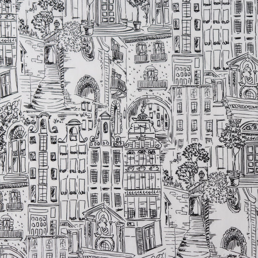 Roman Holiday Japanese Cotton Lawn — Ink