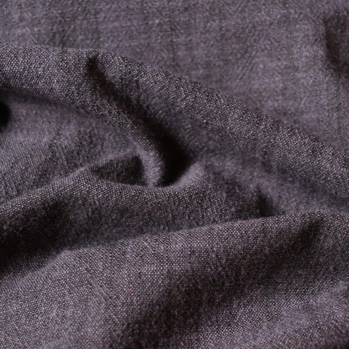 black and purple textured cotton fabric tsumugi made in Japan