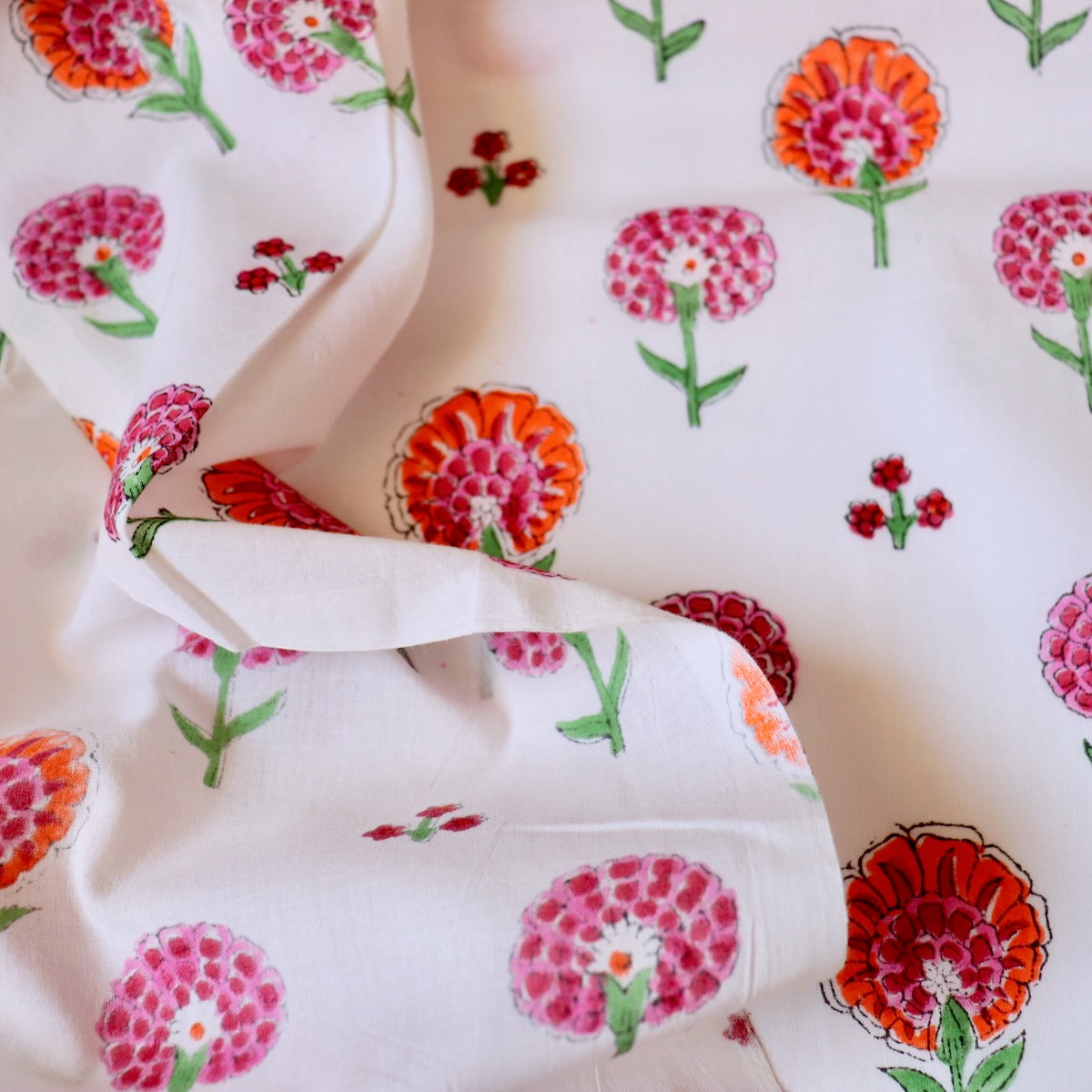 Marigold Block Print Cotton