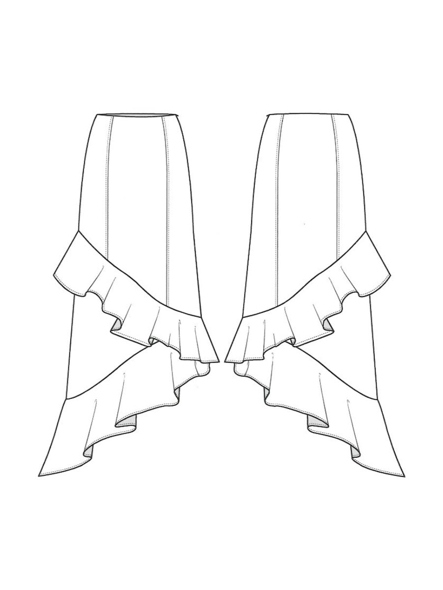 Gone Rogue Skirt sewing pattern by Forest and Thread