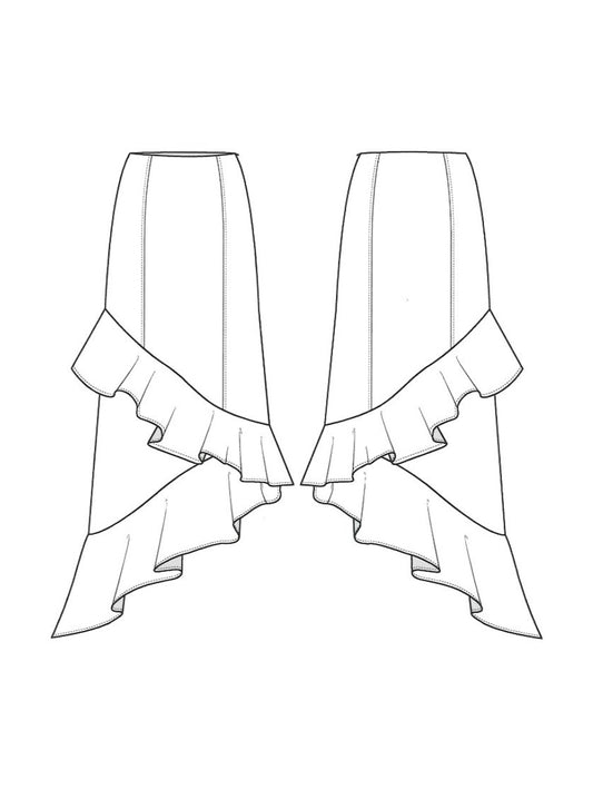 Gone Rogue Skirt sewing pattern by Forest and Thread