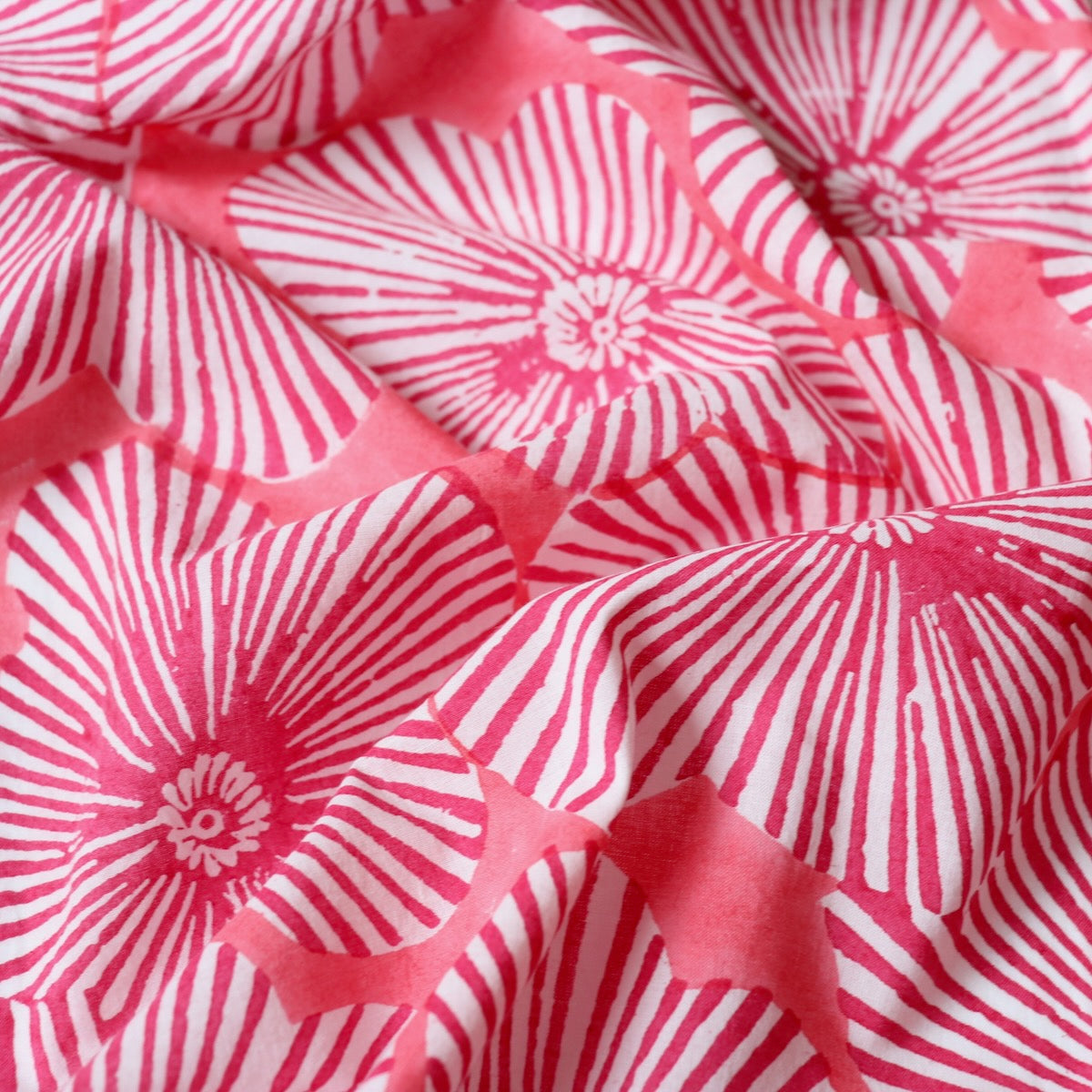 Pomegranate Pink Block Print Cotton