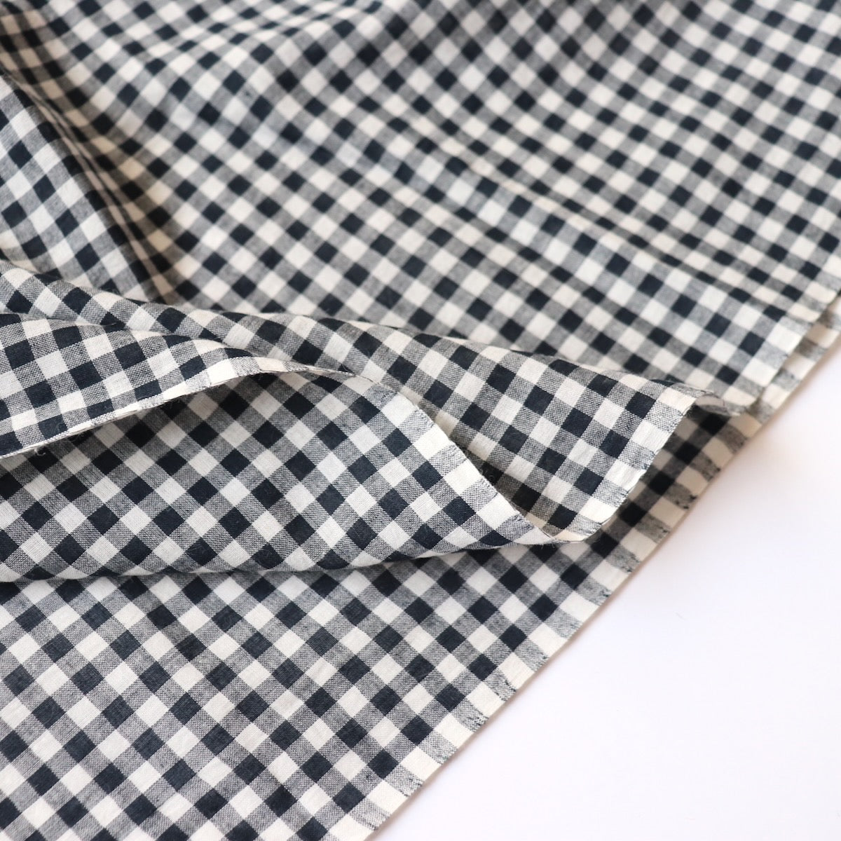 black and white cotton gingham check fabric handwoven dress material