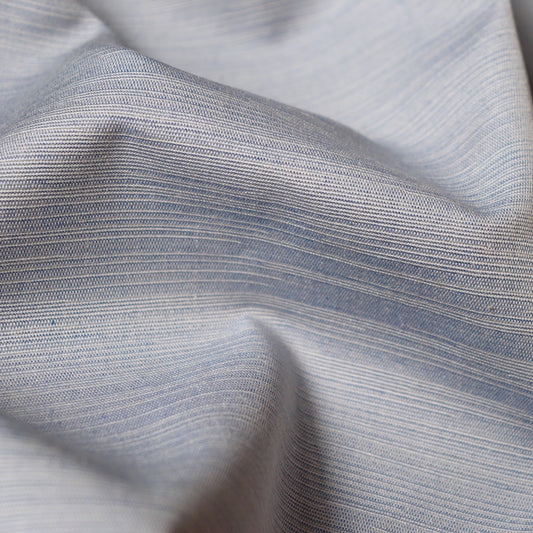 Japanese Cotton Textured Stripe — Fog Blue