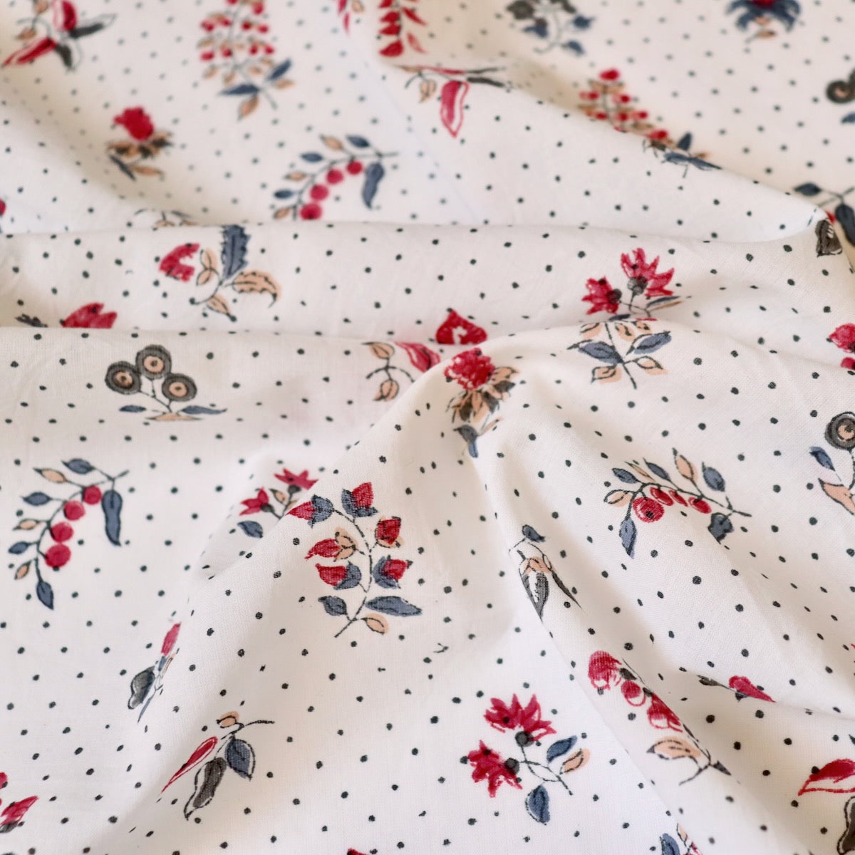 18th century style indian printed cotton for historic costuming, colonial reenactment and cosplay