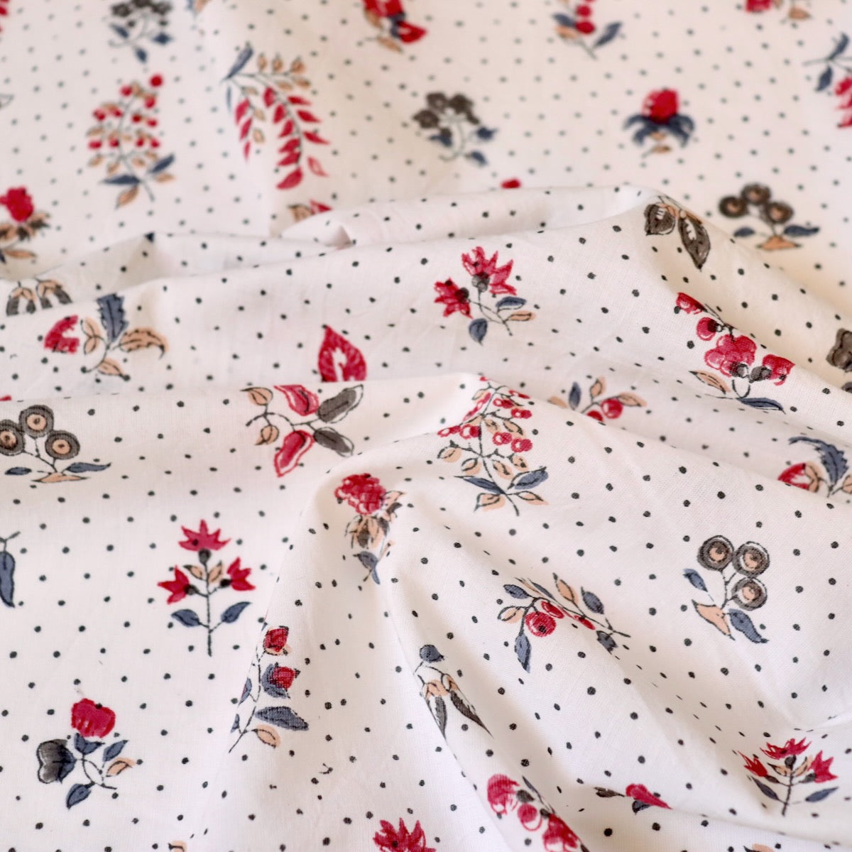 18th century style indian printed cotton for historic costuming, colonial reenactment and cosplay