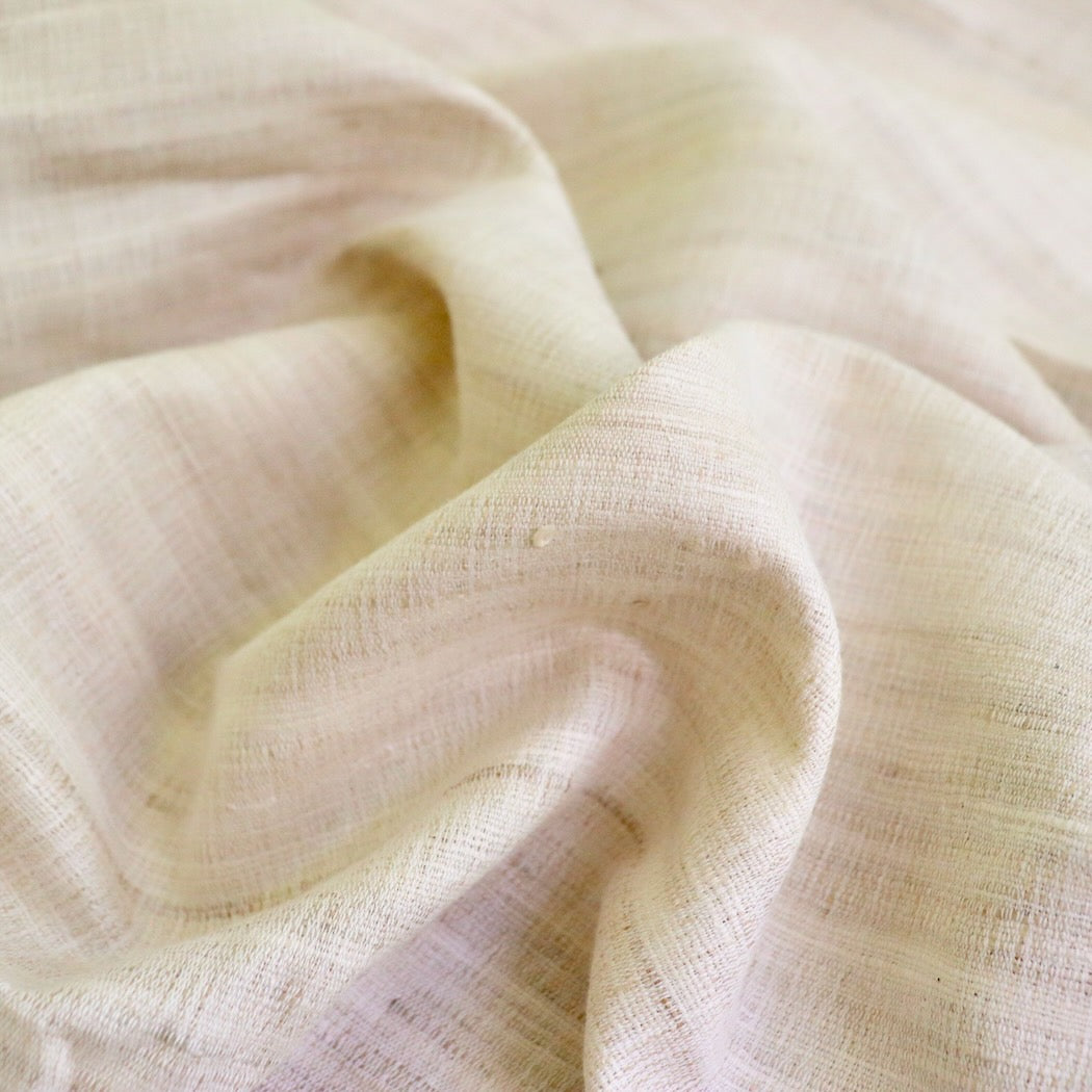 natural handloom cotton silk ghicha fabric