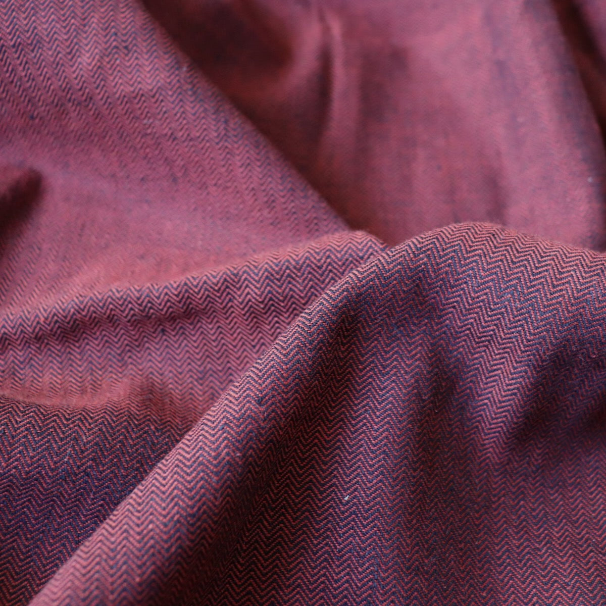 Herringbone Handloom Cotton — Paprika
