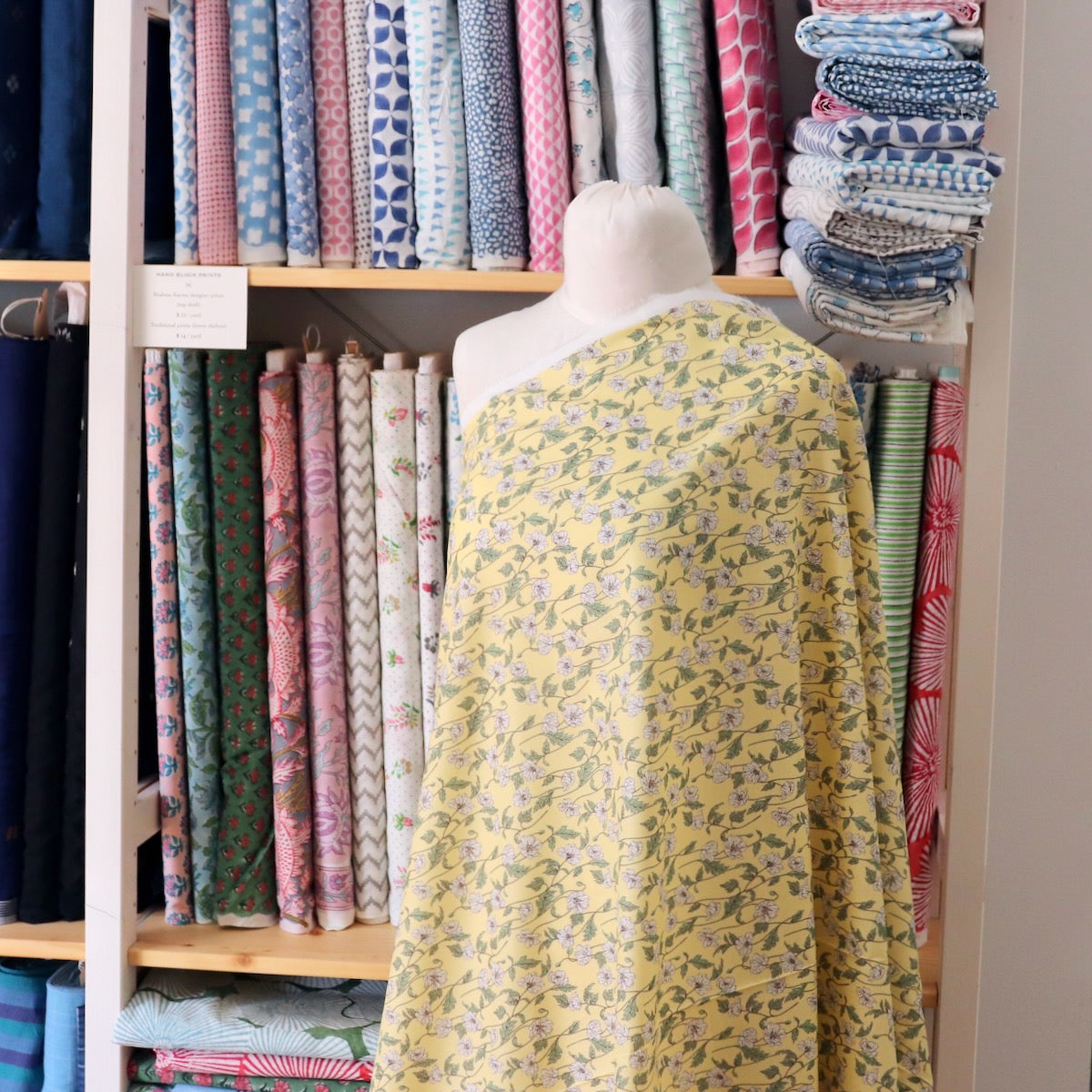 Hokkoh Poppies Cotton Lawn — Butter Yellow