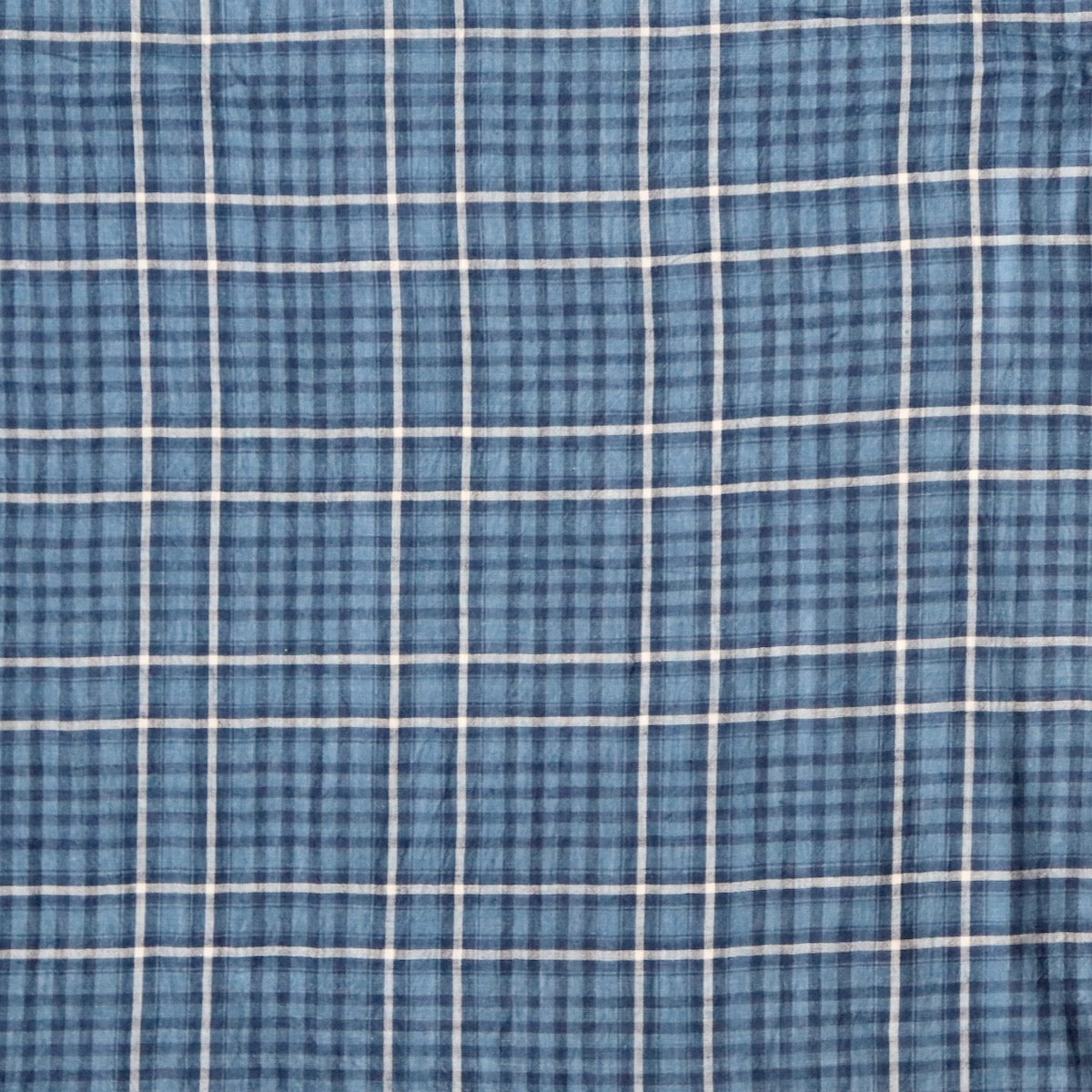 Swatch — Classic Indigo Check Handloom Cotton