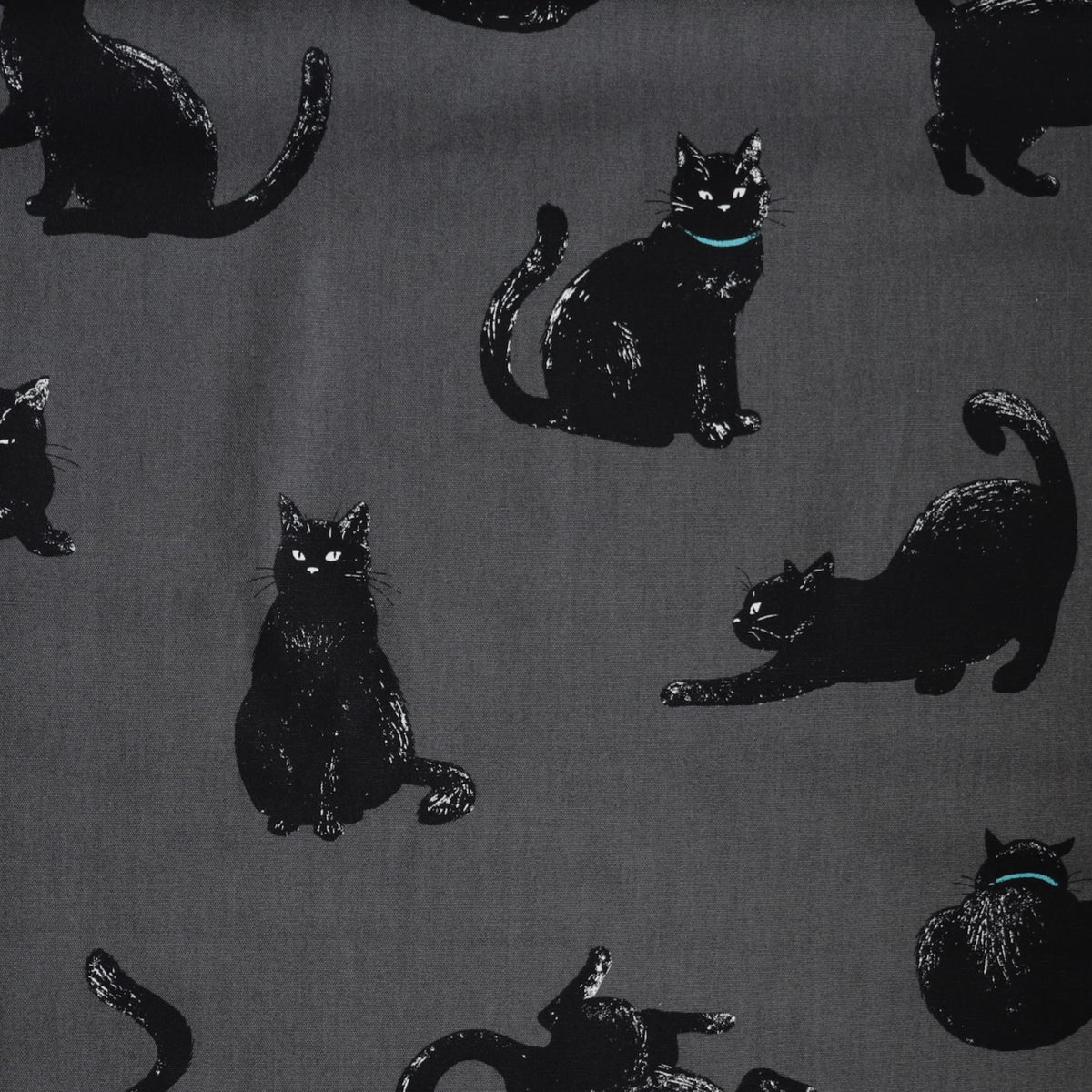 Swatch — Black Cat Japanese Cotton — Slate Gray