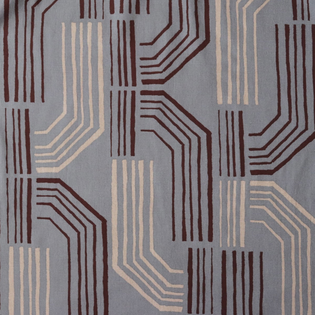 Bent Lines Brushed Cotton — Slate