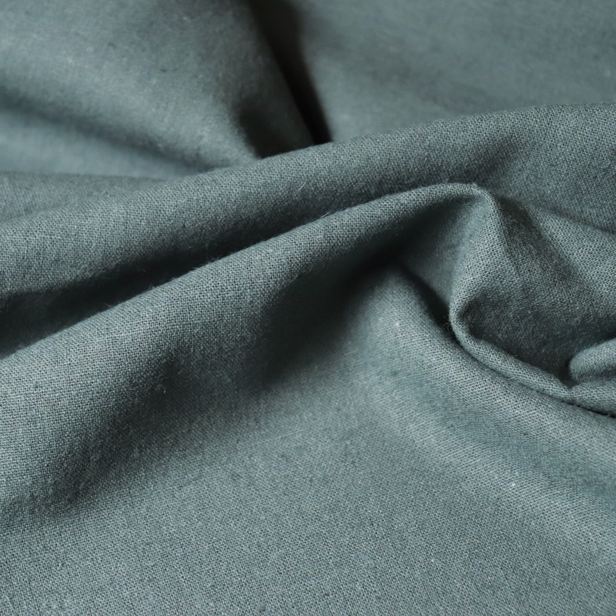 Japanese linen cotton canvas fabric dark green