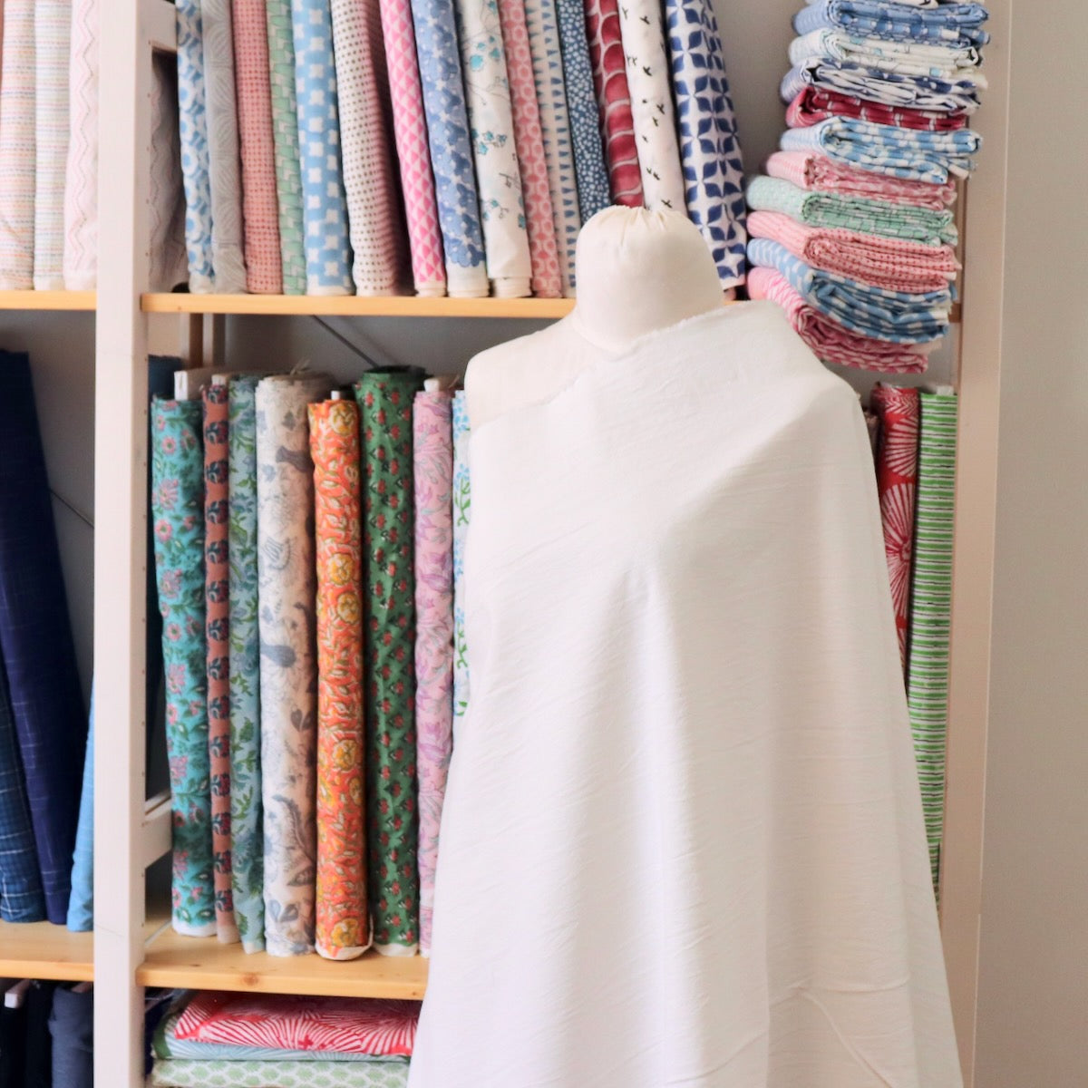 Cotton Linen Canvas — Dove White