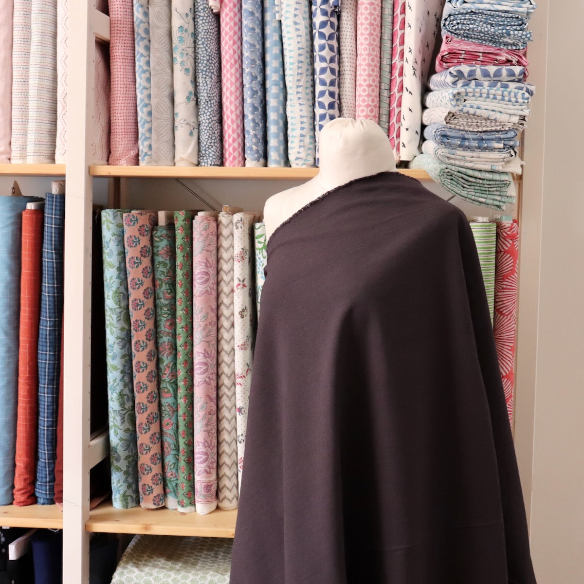 Cotton Linen Canvas — Damson — 0.6 Yard Remnant