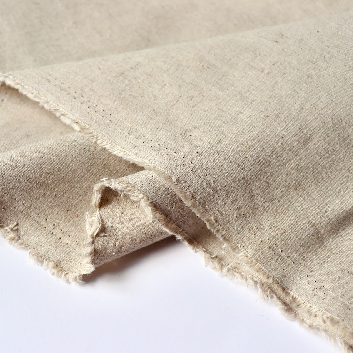 natural speckled linen cotton canvas made in Japan fabric by the yard