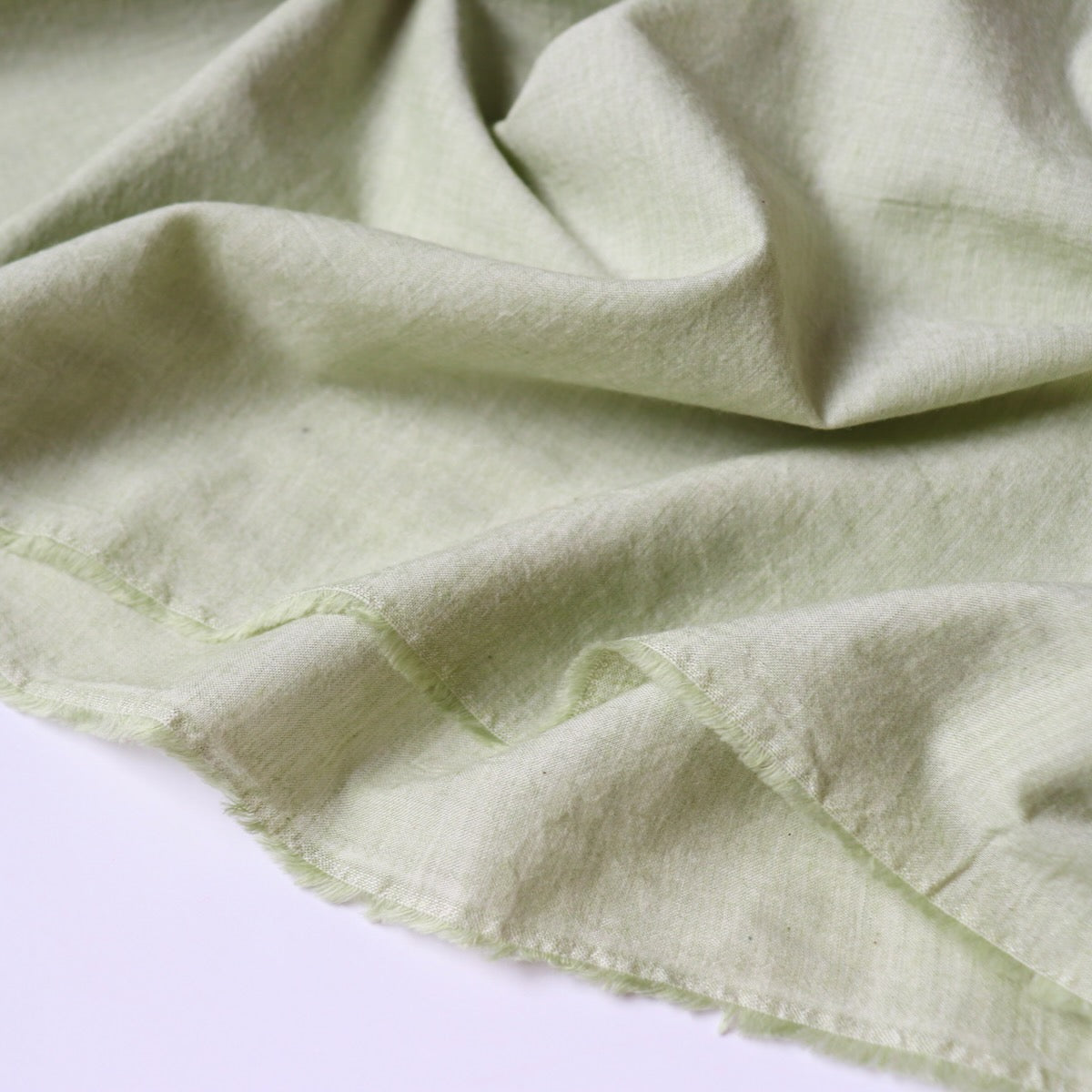 Organic Cotton Chambray — Celery