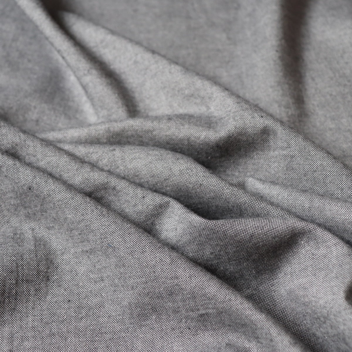 Organic Cotton Oxford — Soot Grey