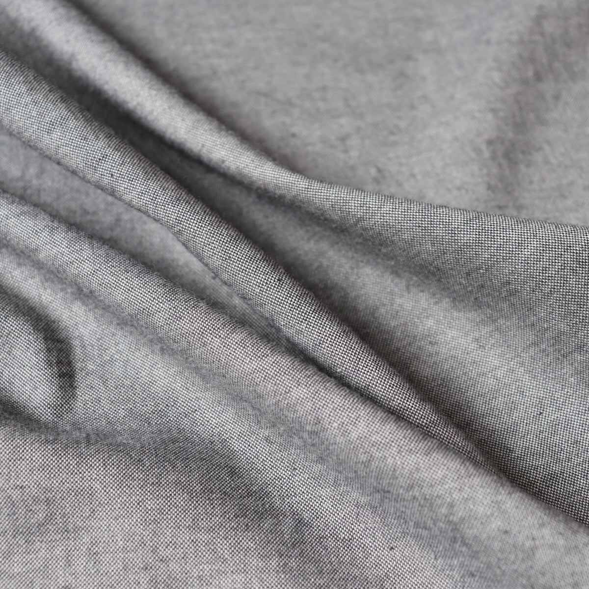 Organic Cotton Oxford — Soot Grey