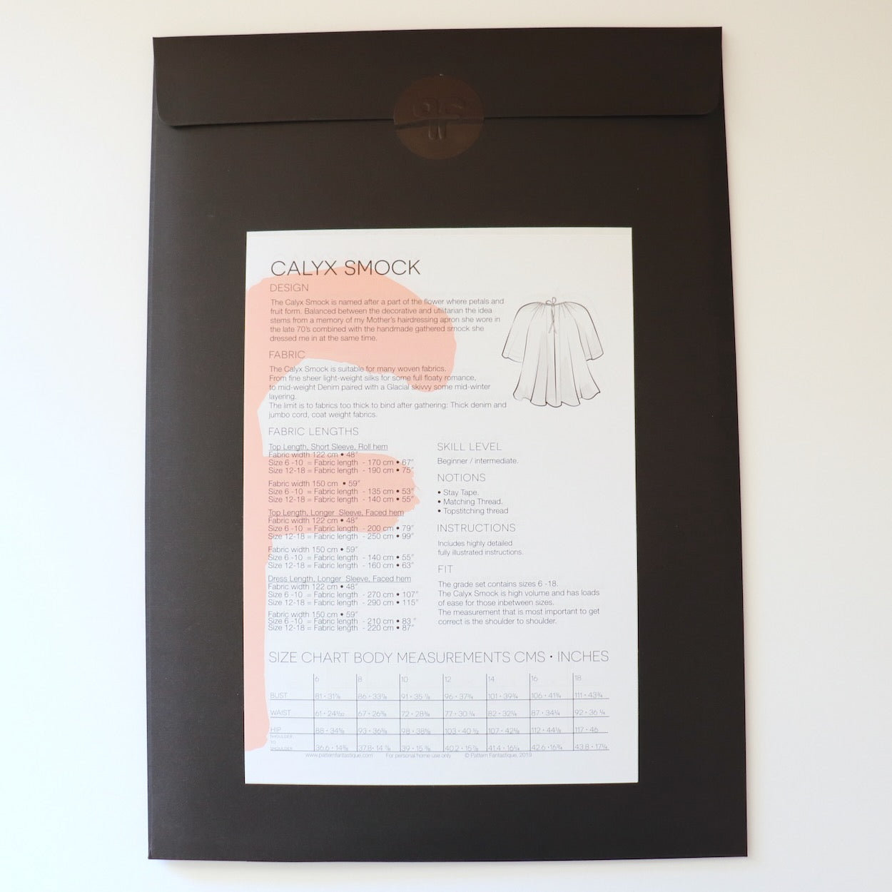 pattern fantastique calyx smock top sewing pattern