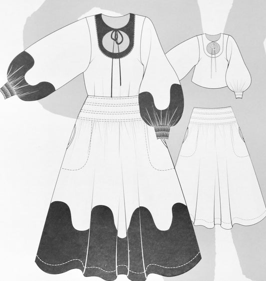 pattern fantastique harmonic skirt and top sewing pattern