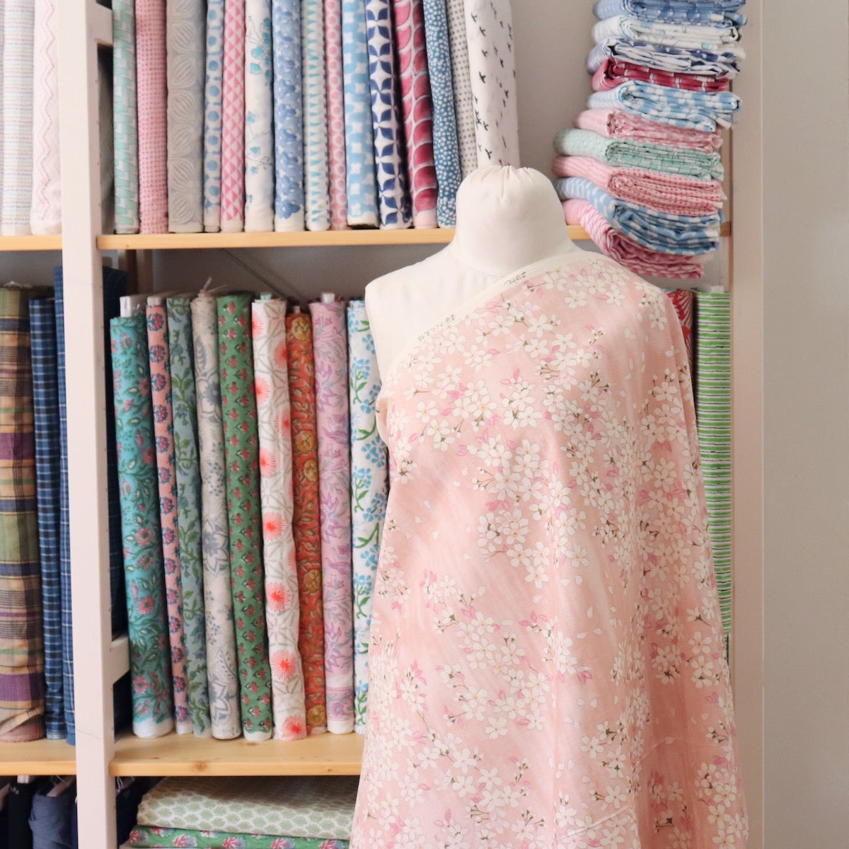 Sakura Cotton Dobby — Pink