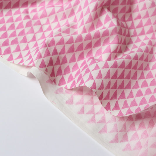 Brahma Karma Block Print — Pink Triangles