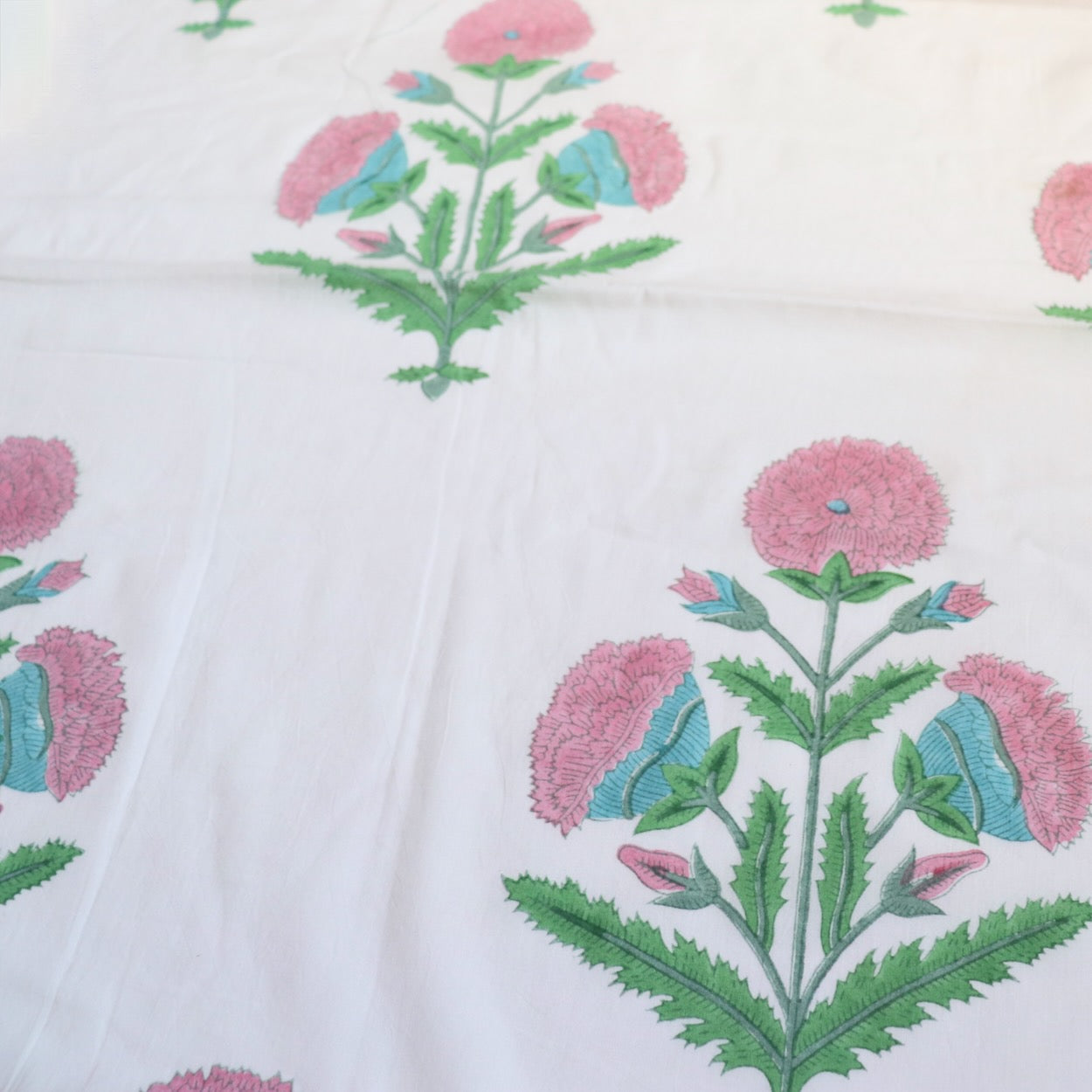 Indian Running 100% cotton fabric,handblock print fabric,hademade printed cotton fabric,Pink orders flower design printed cotton fabric